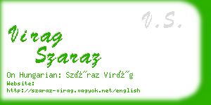 virag szaraz business card